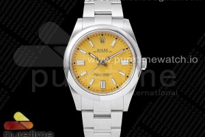 GMF 롤렉스 오이스터 퍼페츄얼 41미리 옐로우다이얼 스틸브레이슬릿 Oyster Perpetual 41mm 124300 GMF 1:1 Best Edition 904L Steel Yellow Dial on SS Bracelet SA3230
