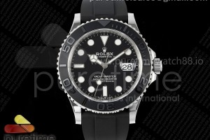 (NEW) VSF 롤렉스 요트마스터 텅스텐(Cu-W) 42미리 블랙다이얼 블랙러버스트랩 Yacht-Master 42mm 226659 VSF 1:1 Best Edition 3D Black Ceramic Bezel on Oysterflex Strap VS3235 V3 (Gain Weight)
