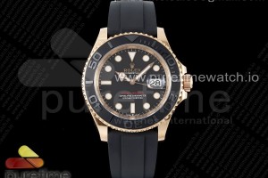 CLEANF 클린공장 롤렉스 요트마스터 로즈골드 블랙세라믹베젤 블랙다이얼 오이스터플렉스스트랩 Yacht-Master 126655 Clean 1:1 Best Edition Black Ceramic Bezel on Oysterflex Strap VR3235