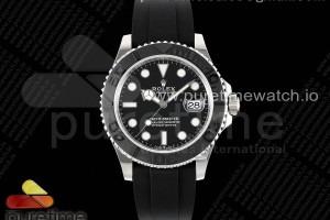 VVSF 롤렉스 요트마스터 블랙다이얼 블랙러버스트랩 1:1 Best Edition 3D Black Ceramic Bezel on Black Rubber Strap SA3235