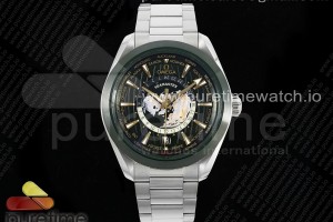 (NEW) VSF 오메가 아쿠아테라 지엠티 월드타이머 43미리 그린세라믹 그린다이얼 스틸브레이슬릿 Aqua Terra GMT Worldtimer 43mm Green Ceramic VSF 1:1 Best Edition on SS Bracelet A8938 Super Clone