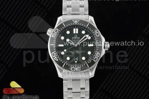VSF V2 오메가 씨마스터 다이버300 그린인서트 그린다이얼 스틸브레이슬릿 Seamaster Diver 300M VSF 1:1 Best Edition Green Ceramic Green Dial on SS Bracelet A8800 V2