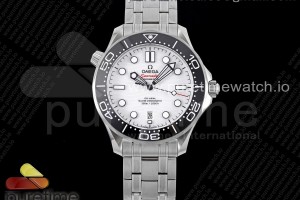 ZF 오메가 씨마스터 다이버300 화이트다이얼 스틸브레이슬릿 Seamaster Diver 300M ZF 1:1 Best Edition Black Ceramic White Dial on SS Bracelet A8800
