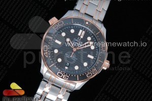 (NEW) VSF 오메가 씨마스터 다이버300 로즈골드콤비 블랙다이얼 스틸브레이슬릿 2018 Seamaster Diver 300M SS/RG VSF 1:1 Best Edition RG Bezel Black Dial on SS/RG Bracelet A8800