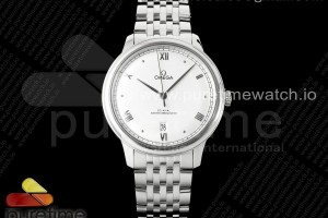 (NEW) VSF 오메가 드빌 프레스티지 화이트다이얼 스틸브레이슬릿 De Ville Prestige SS VSF 1:1 Best Edition White Dial on SS Bracelet A8800