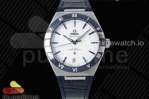 (NEW) VSF 오메가 컨스텔레이션 블루세라믹베젤 블루다이얼 블루거미스트랩 Constellation Blue Ceramic SS VSF 1:1 Best Edition White Dial on Blue Gummy Strap A8900 Super Clone