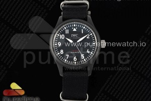 ZF IWC 파일럿 탑건 블랙세라믹케이스 블랙다이얼 블랙나일론스트랩 Pilot’s Watch Top Gun Black Ceramic IW326901 ZF 1:1 Best Edition on Black Nylon Strap A32111