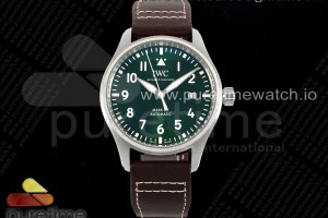 ZF IWC 파일럿 마크20 그린다이얼 브라운가죽스트랩 Pilot Mark XX IW328205 ZF 1:1 Best Edition Green Dial on Brown Leather Strap A32111