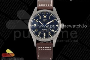 V7F IWC 마크18 티타늄 블랙다이얼 브라운가죽스트랩 Mark XVIII IW327006 Titanium V7F 1:1 Best Edition Black Dial on Brown Leather Strap A2892