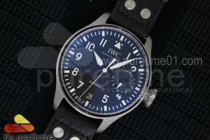 ZF IWC 빅파일럿 블랙다이얼 블랙가죽스트랩 Big Pilot Real PR IW500912 2016SIHH ZF 1:1 Best Edition on Black Leather Strap A51111
