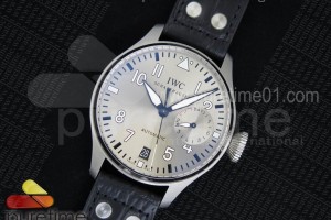 ZF IWC 빅파일럿 실버다이얼 블랙가죽스트랩 Big Pilot Real PR IW500906 ZF 1:1 Best Edition Silver Dial on Black Leather Strap A51111