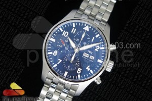 ZF IWC 파일럿 크로노 어린왕자에디션 블루다이얼 스틸브레이슬릿 Pilot Chrono IW377717 