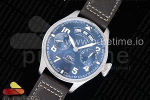 YLF IWC 빅파일럿 애뉴얼캘린더 블루다이얼 브라운가죽스트랩 Big Pilot Real Annual Calendar Real PR SS IW502703 YLF 1:1 Best Edition Blue Dial on Brown Leather Strap A52850