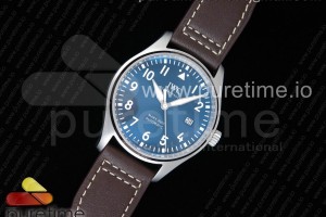 MKF V2 IWC 마크18 어린왕자에디션 블루다이얼 브라운가죽스트랩 Mark XVIII IW327010 Le Petit Prince MKS 1:1 Best Edition Blue Dial on Brown Leather Strap MIYOTA 9015 V2
