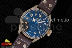 ZF IWC 빅파일럿 브론조 블랙다이얼 브라운가죽스트랩 Big Pilot IW501005 Real Bronze ZF 1:1 Best Edition Black Dial on Brown Leather Strap A52000