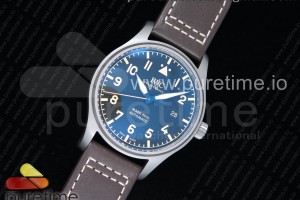 MKF IWC 마크18 티타늄케이스 블랙다이얼 브라운가죽스트랩 Mark XVIII IW327006 Titanium MKF 1:1 Best Edition Black Dial on Brown Leather Strap MIYOTA 9015