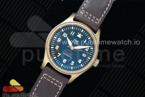 MKF IWC 마크18 스핏파이어 브론조 그린다이얼 브라운가죽스트랩 Spitfire Automatic Bronze IW326802 MKF 1:1 Best Edition Green Dial on Brown Leather Strap MIYOTA 9015