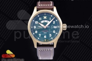 ZF IWC 파일럿 UTC 스핏파이어 브론조 그린다이얼 브라운가죽스트랩 Pilot UTC Spitfire “MJ271” Bronze ZF 1:1 Best Edition Green Dial on Brown Leather Strap A2836