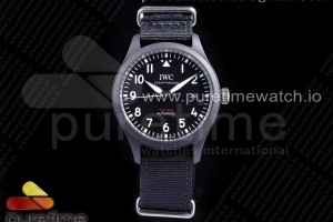 MKF IWC 스핏파이어 세라믹케이스 블랙다이얼 블랙나일론스트랩 Spitfire Black Ceramic IW326901 MKF 1:1 Best Edition Black Dial on Black Nylon Strap MIYOTA 9015