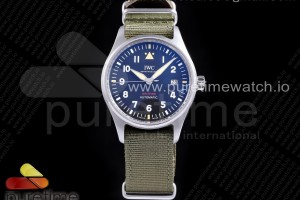 MKF IWC 스핏파이어 블랙다이얼 그린나일론스트랩 Spitfire SS IW326801 MKF 1:1 Best Edition Black Dial on Green Nylon Strap MIYOTA 9015