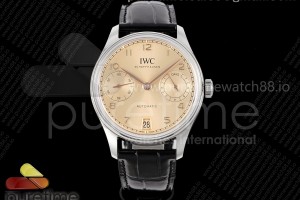 APSF IWC 포르투기저 오토매틱 42미리 IW502705 로골다이얼 블랙가죽스트랩 Portugieser Automatic 42mm SS APSF 1:1 Best Edition RG Dial on Black Leather Strap A52011