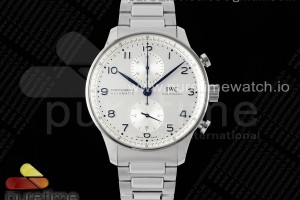 ZF IWC 포르투기저 크로노 IW3716 화이트다이얼 스틸브레이슬릿 Portuguese Chrono IW3716 ZF 1:1 Best Edition White Dial on SS Bracelet A69355
