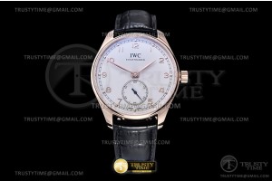 YLF IWC 포르투기저 40 로즈골드 화이트다이얼 블랙가죽스트랩 Portugieser RG/LE White/RG Num YLF A82200