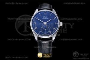 YLF IWC 포르투기저 40 블루다이얼 블랙가죽스트랩 Portugieser SS/LE Blue/Num YLF A82200