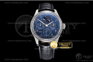 V9F IWC 포르투기저 퍼페츄얼 캘린더 블루다이얼 블랙가죽스트랩 Portugieser Perp Cal IW503401 SS/LE Blue V9F A52610