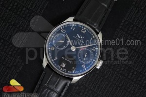ZF V5 IWC 포르투기저  블랙다이얼 블랙가죽스트랩 Portuguese Real PR IW500703 ZF 1:1 Best Edition Black Dial on Black Leather Strap A52010 V3