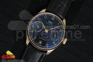 ZF V5 IWC 포르투기저 로즈골드 블랙다이얼 블랙가죽스트랩 Portuguese Real PR RG IW5007 ZF 1:1 Best Edition Black Dial on Black Leather Strap A52010 V2