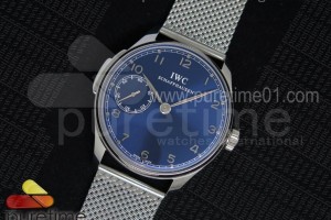 YLF IWC 포르투기저 블루다이얼 스틸매쉬브레이슬릿 Portuguese SS IW5242 YLF Blue Dial on SS Mesh Bracelet A95290