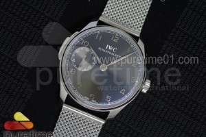 YLF IWC 포르투기저 그레이다이얼 스틸매쉬브레이슬릿 Portuguese SS IW524205 YLF Gray Dial on SS Mesh Bracelet A95290