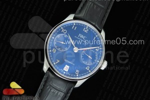 ZF V5 IWC 포르투기저 블루다이얼 블랙가죽스트랩 Portuguese Real PR IW500710 ZF 1:1 Best Edition Blue Dial on Black Leather Strap A52010 V4
