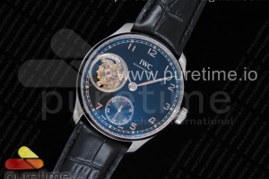 ZF IWC 포르투기저 투어빌론 블랙다이얼 블랙가죽스트랩 Portuguese Tourbillon IW5463 SS ZF Best Edition Black Dial on Black Leather Strap