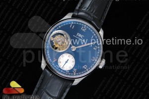 ZF IWC 포르투기저 투어빌론 블루다이얼 블랙가죽스트랩 Portuguese Tourbillon IW5463 SS ZF Best Edition Blue Dial on Black Leather Strap