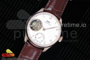 ZF IWC 포르투기저 투어빌론 로즈골드 화이트다이얼 브라운가죽스트랩 Portuguese Tourbillon IW5463 RG ZF Best Edition White Dial on Brown Leather Strap