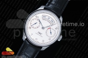 ZF IWC 포르투기저 애뉴얼 캘린더 화이트다이얼 블랙가죽스트랩 Portuguese Real PR Real Annual Calendar IW503501 ZF 1:1 Best Edition White Dial on Black Leather Strap A52850