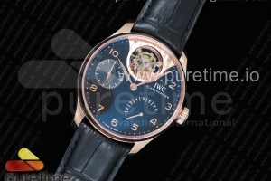 ZF IWC 포르투기저 투어빌론 로즈골드 블랙다이얼 블랙가죽스트랩 Portuguese Tourbillon IW5046 RG ZF Best Edition Black Dial on Black Leather Strap