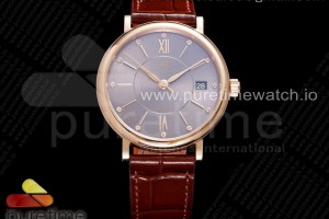 V7F IWC 포르토피노 로즈골드 37미리 그레이다이얼 딥브라운가죽스트랩 Portofino 37mm RG V7F 1:1 Best Edition Gray Dial on Deep Brown Leather Strap A2892