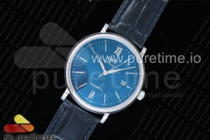 MKF V5 IWC 포르토피노 블루다이얼 블루가죽스트랩 Portofino Automatic SS MKF 1:1 Best Edition Blue Dial on Blue Leather Strap MIYOTA 9015 V5