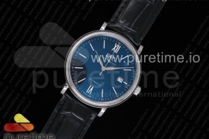 MKF IWC 포르토피노 150주년 블루다이얼 블랙가죽스트랩 Portofino Automatic Edition “150 Years” MKF Blue Dial on Black Leather Strap MIYOTA 9015