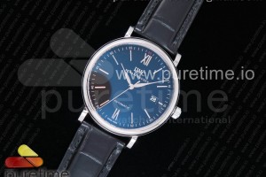 AF IWC 포르토피노 블랙다이얼 블랙가죽스트랩 Portofino Automatic SS AF 1:1 Best Edition Black Dial on Black Leather Strap A2892