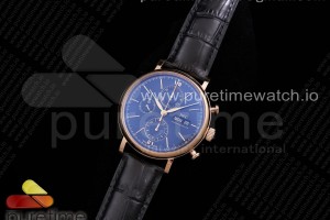 ZF IWC 포르토피노 크로노 150주년 블루다이얼 로즈골드 블랙가죽스트랩 Portofino Chrono RG ZF 1:1 Best Edition Blue Dial Gold Markers on Black Leather Strap A7750
