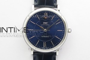 MKF IWC 포르토피노 블루다이얼 블루가죽스트랩 Portofino IW459402 SS MKS 1:1 Best Edition Blue Dial on Blue Leather Strap Miyota 9015