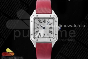 AF 까르띠에 산토스 뒤몽 27.5미리 실버다이얼 레드패브릭스트랩  Santos Dumont 27.5mm SS AF 1:1 Best Edition Silver Dial on Red Fabric Strap A157