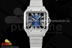 BVF 산토스 드 까르띠에 40 라지 블루다이얼 스틸브레이슬릿 Santos de Cartier 40mm BVF 1:1 Best Edition Blue Dial on SS SmartLinks Bracelet MIYOTA 9015