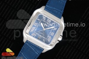 V6F 산토스 드 까르띠에 블루다이얼 라지 40미리 블루 가죽스트랩 Santos de Cartier 40mm 2018 V6F 1:1 Best Edition Blue Dial on Blue Leather Strap MIYOTA 9015