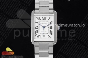 TWSF 까르띠에 탱크솔로 31MM 화이트다이얼 스틸브레이슬릿 Tank 41 SS TWF 1:1 Best Edition White Dial on SS Bracelet MIYOTA 9015