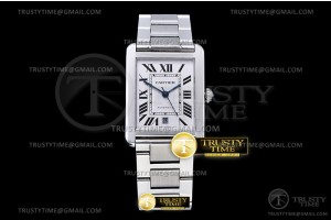 V9F 탱크솔로 엑스라지 31미리 화이트다이얼 스틸브레이슬릿 Cartier Tank Solo SS/SS White V9F Miyota 9015 Mod